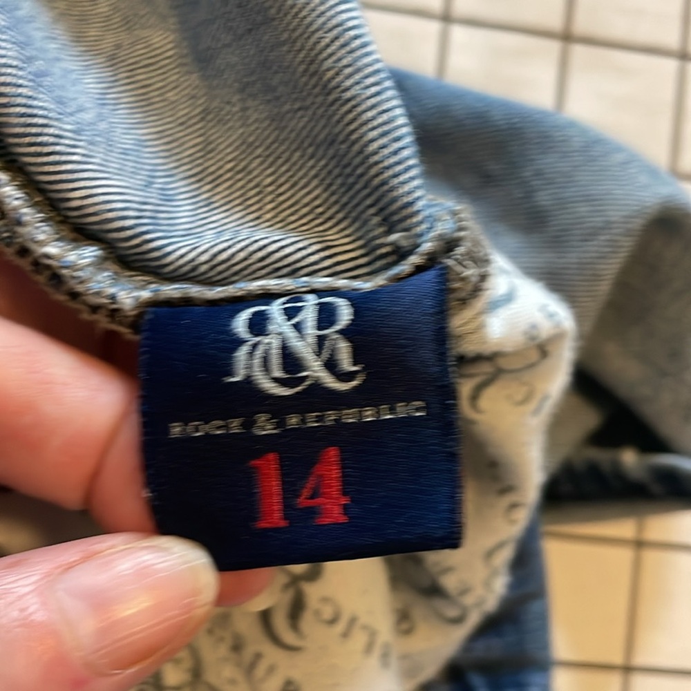 Rock & republic denim shorts, Kimber, size 14 - Picture 5 of 8